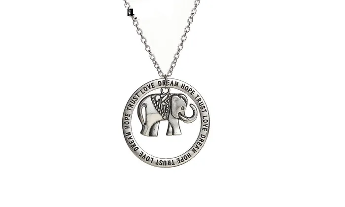 Necklaces sparklingselections Letter Love Dream Hope Trust Elephant Charm Pendant Necklace Necklaces sparklingselections Letter Love Dream Hope Trust Elephant Charm Pendant Necklace