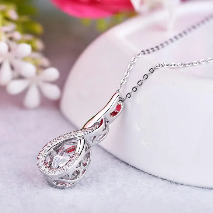 Necklaces sparklingselections Womens Champagne White Color Infinity Necklace
