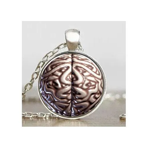 Necklaces Unisex Brain Symbol Psychology Cabochon Pendant Necklace sparklingselections Necklaces Unisex Brain Symbol Psychology Cabochon Pendant Necklace sparklingselections