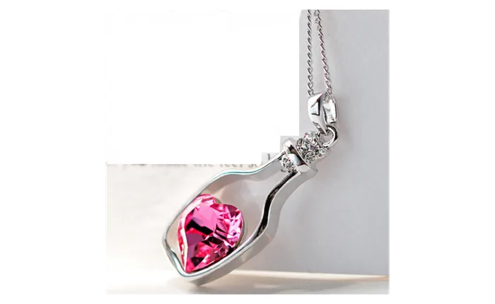 New Fashion Popular Crystal Love Drift Bottles Pendant Necklace sparklingselections Necklaces New Fashion Popular Crystal Love Drift Bottles Pendant Necklace sparklingselections Necklaces