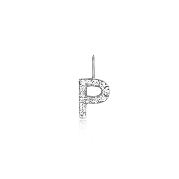 P Diamond Initial Charm Aurelie Gi Charm Necklaces