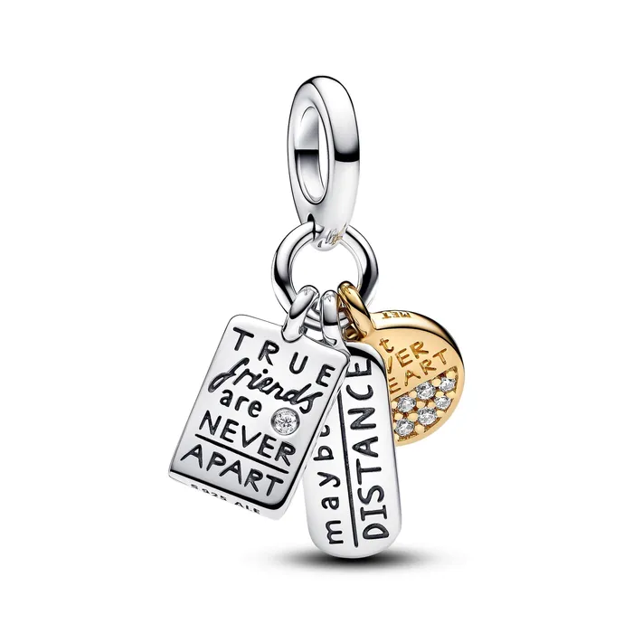 Pandora Charm Necklaces Pandora Friendship Triple Dangle Charm