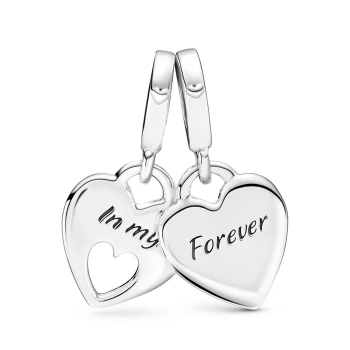 Pandora MotherDaughter Split Charm Pandora Charm Necklaces