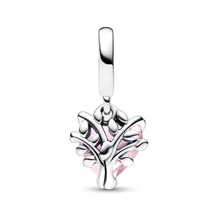 Pandora Necklaces Pink Family Tree Heart Dangle Charm