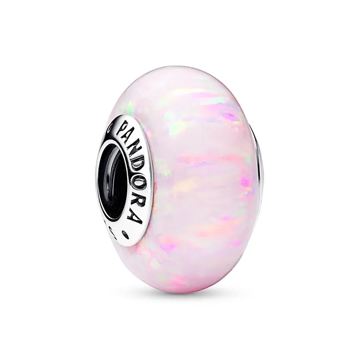 Pandora Opalescent Pink Charm Charm Necklaces