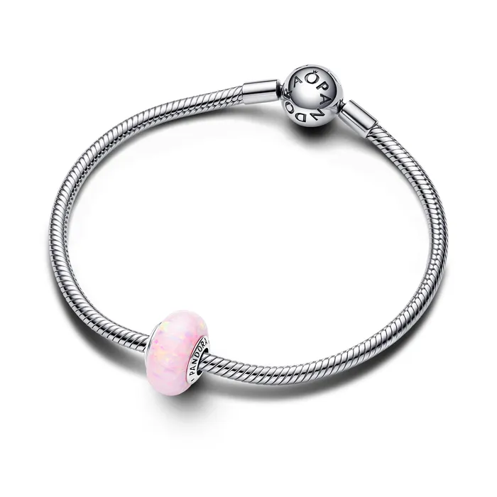 Pandora Opalescent Pink Charm Charm Necklaces