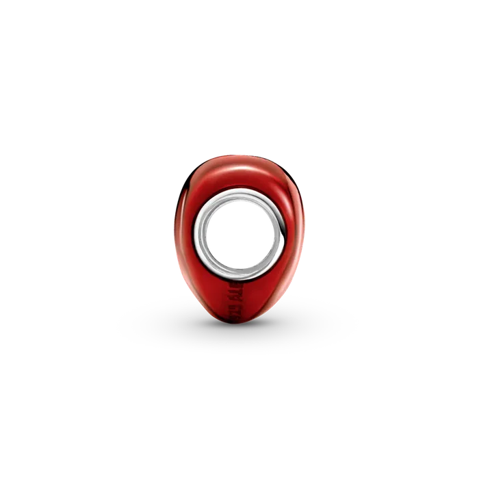 Pandora Pandora Metallic Red Heart Charm Charm Necklaces Pandora Pandora Metallic Red Heart Charm Charm Necklaces