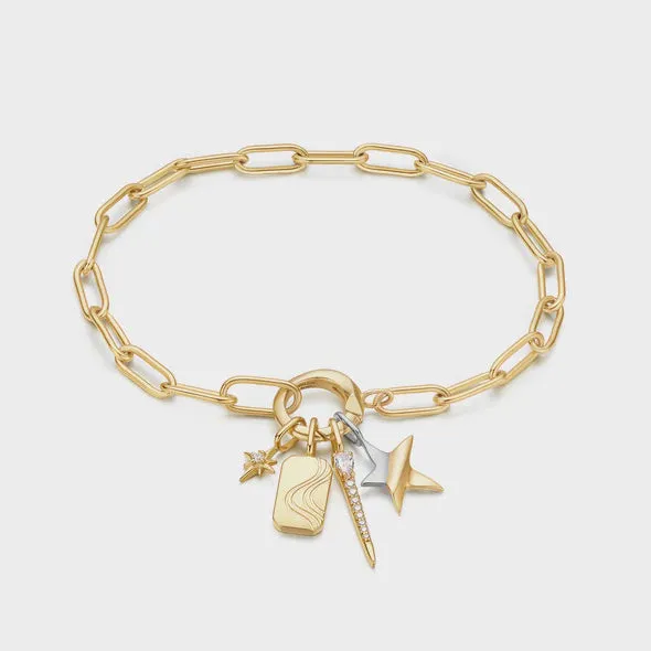 Pop Charms Gold Sparkle Bar Charm Ania Haie Charm Necklaces
