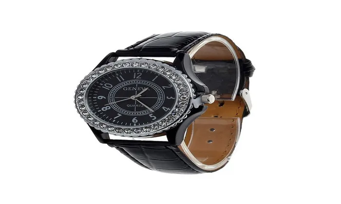 Rhinestones Chronograph Silicone Quartz Ladies Watch sparklingselections Watches Rhinestones Chronograph Silicone Quartz Ladies Watch sparklingselections Watches