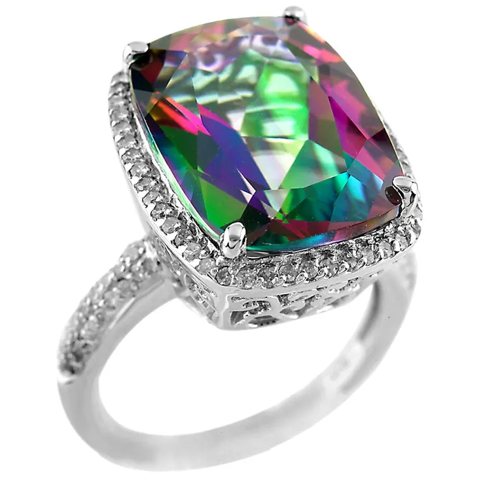 Rings Elisa Ilana Mystic Topaz Diamond Ring