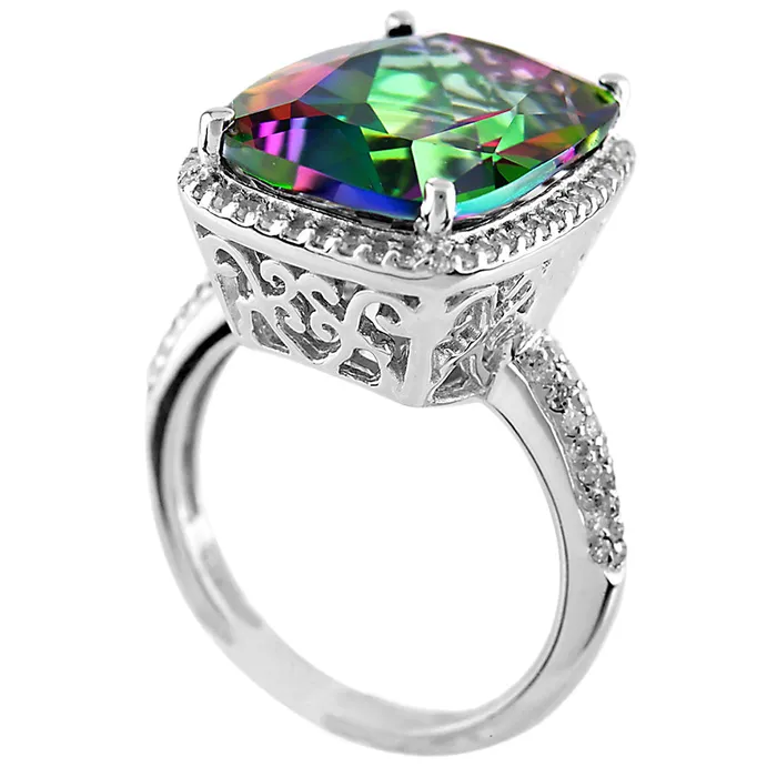 Rings Elisa Ilana Mystic Topaz Diamond Ring