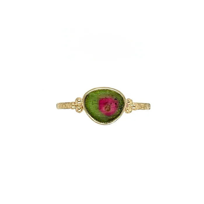 Rings Emily Amey Jewelry Watermelon Tourmaline Stacking ring in 14k Gold 2 Rings Emily Amey Jewelry Watermelon Tourmaline Stacking ring in 14k Gold 2