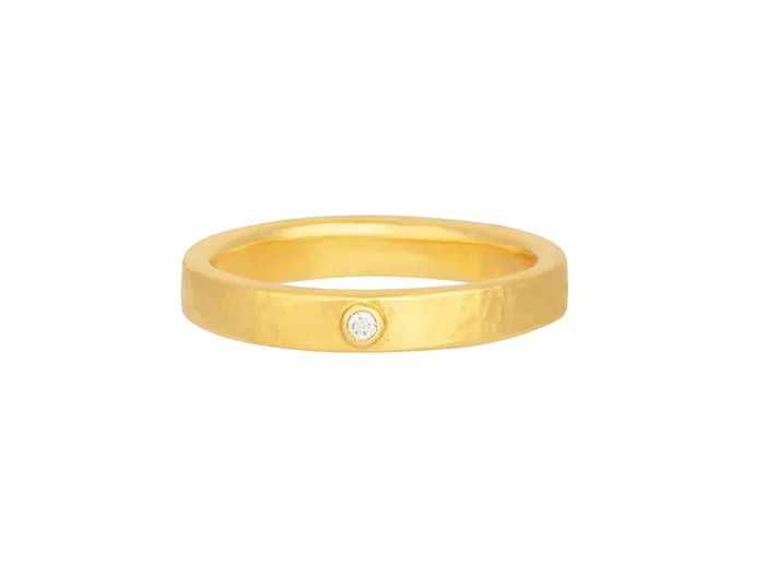 Rings GURHAN Bridal Gold Diamond Band Ring 325mm Wide Single Stone GG GOLD TRAD Rings GURHAN Bridal Gold Diamond Band Ring 325mm Wide Single Stone GG GOLD TRAD