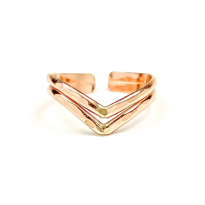 Rings Hoops By Hand Chevron Toe Ring 14K Gold Filled