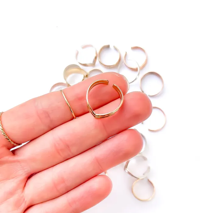Rings Hoops By Hand Chevron Toe Ring 14K Gold Filled