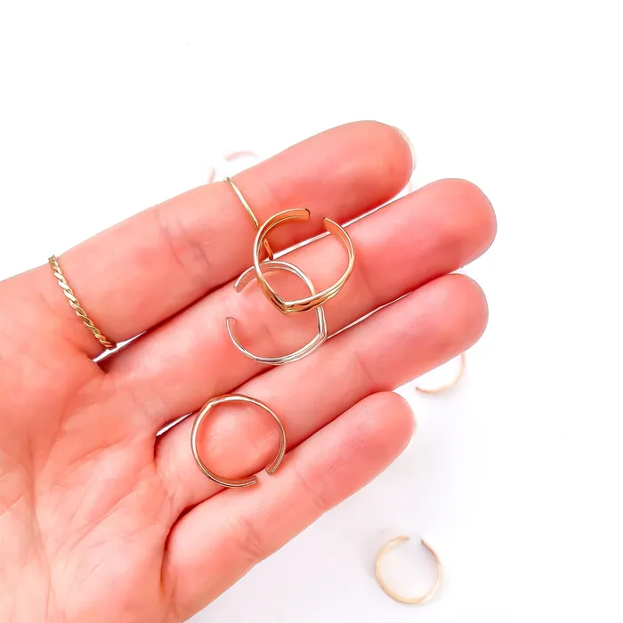 Rings Hoops By Hand Chevron Toe Ring 14K Gold Filled
