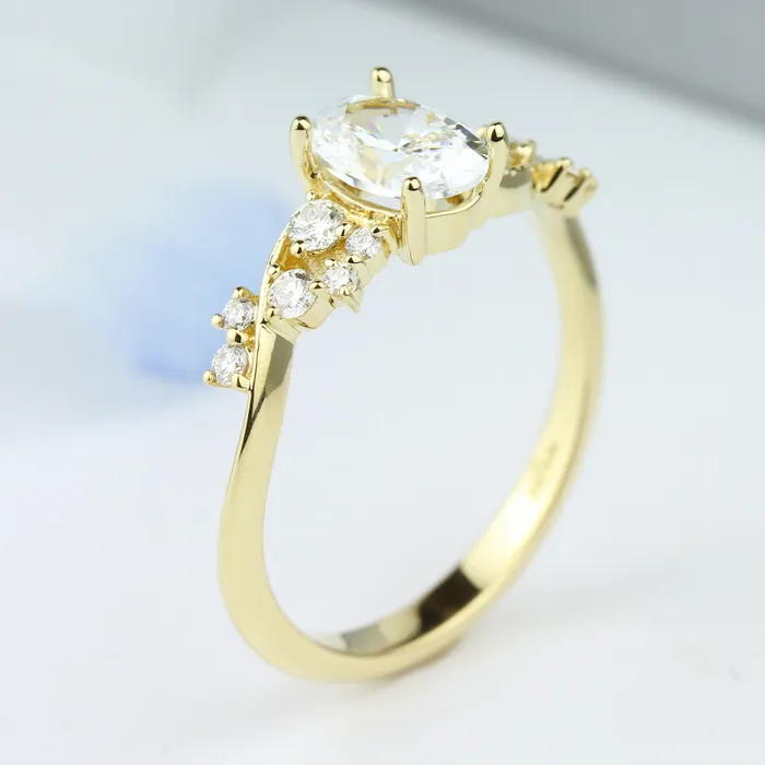 Rings Parade Twist Band w Round Diamonds Oval Center Engagement Ring Parade Designs