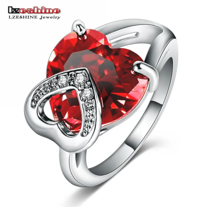 Rings sparklingselections Heart Shaped CZ Stone Cocktail Ring