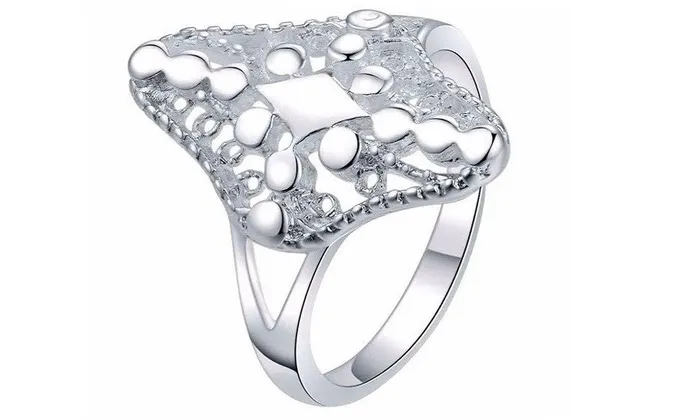 Rings sparklingselections Water Drop Silver Plated Fashion Ring 678