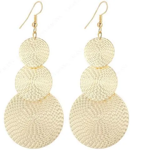 Shining Gold Color Dangle Long Drop Earrings sparklingselections Earrings