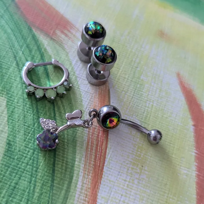 Siren Body Jewelry Rings Elevate Your Body Jewelry Collection with This Stunning Green Set Belly Ring Fake Plugs Septum Clicker in 316L Stainless Steel Siren Body Jewelry Rings Elevate Your Body Jewelry Collection with This Stunning Green Set Belly Ring Fake Plugs Septum Clicker in 316L Stainless Steel