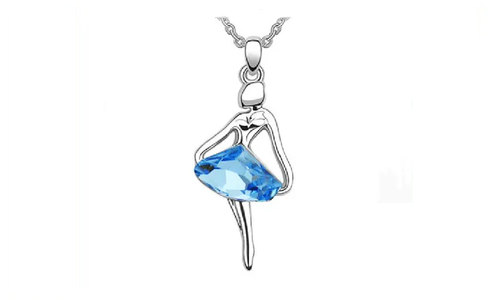 Sparkling Selection Necklaces 18K Silver Plated Austrian Crystal Ballerina Angel Pendant Necklace Ladies Copper Alloy Girls Necklace Gifts Jewelry Sparkling Selection Necklaces 18K Silver Plated Austrian Crystal Ballerina Angel Pendant Necklace Ladies Copper Alloy Girls Necklace Gifts Jewelry