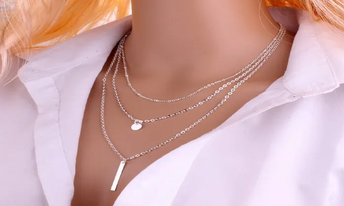 sparklingselections 3 Layer Chain Pendant Necklaces For Women Necklaces
