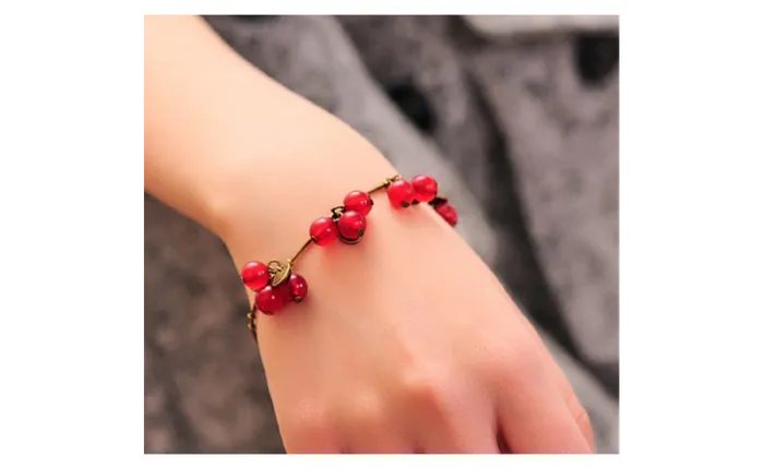sparklingselections Bracelets Vintage Small Sweet Cherry Beautiful Couple Bracelet sparklingselections Bracelets Vintage Small Sweet Cherry Beautiful Couple Bracelet