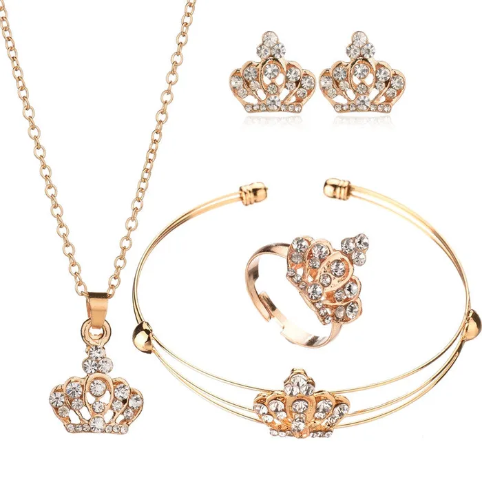 sparklingselections Earrings High Quality Jewelry Set For Women Elegant Gold Color Necklace Earrings Bracelet Ring Jewelry sparklingselections Earrings High Quality Jewelry Set For Women Elegant Gold Color Necklace Earrings Bracelet Ring Jewelry
