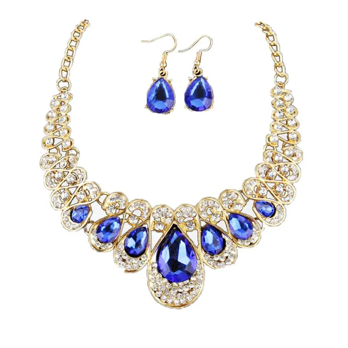 sparklingselections Earrings Women Crystal Charm Necklace Earrings Jewelry Set