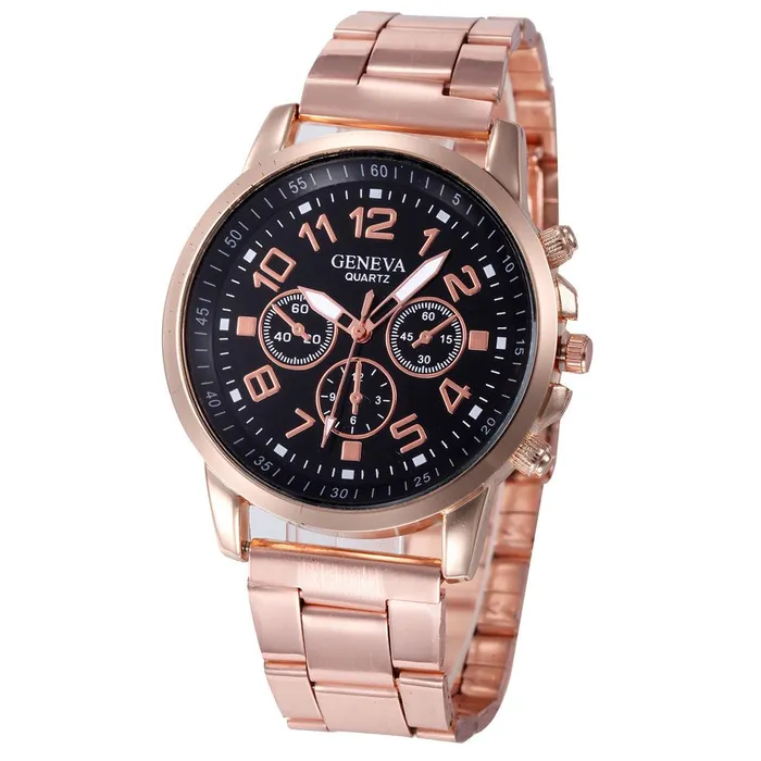 sparklingselections Gold Color Stainless Steel Band Sport Quartz Wrist Analog Watch Rings sparklingselections Gold Color Stainless Steel Band Sport Quartz Wrist Analog Watch Rings