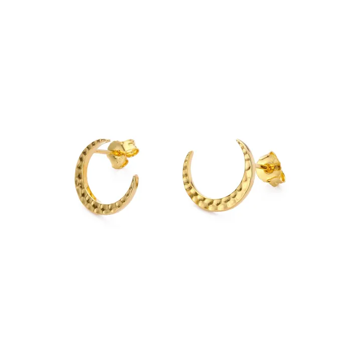 sparklingselections Ladies Tiny Moon Stud 25 Sterling Silver Stud Earrings Anniversary Gift Earrings
