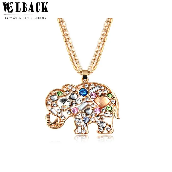 sparklingselections Necklaces Crystal Rhinestone Colorful Elephant Necklace Pendant For Women sparklingselections Necklaces Crystal Rhinestone Colorful Elephant Necklace Pendant For Women