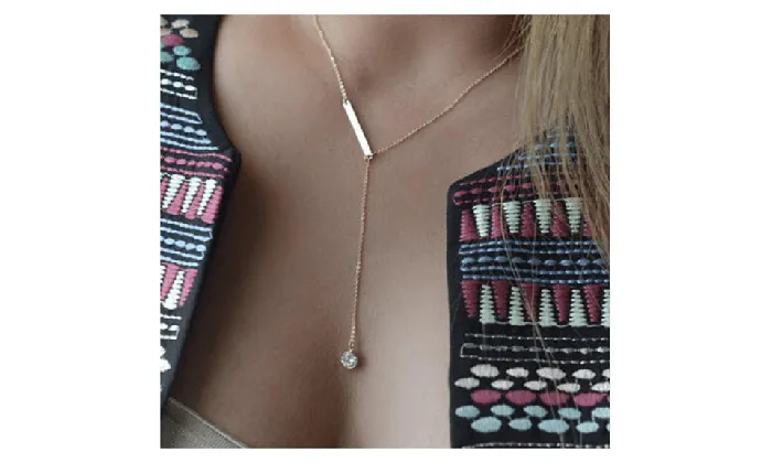 sparklingselections Necklaces Gold Plated Crystal Statement Necklace for Women