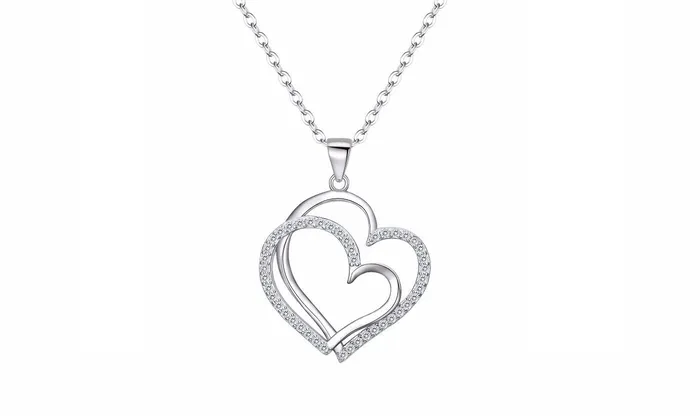 sparklingselections Necklaces Heart Bridal Chain Necklace For Women