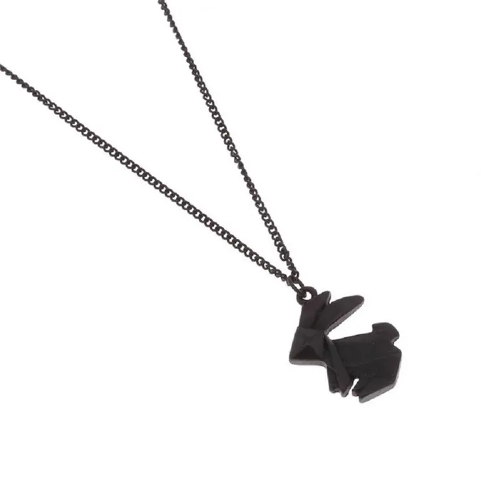 sparklingselections Necklaces Threedimensional model Black rabbit necklace chain of clavicle women sparklingselections Necklaces Threedimensional model Black rabbit necklace chain of clavicle women