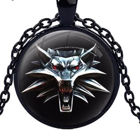 sparklingselections Necklaces Unisex The Witcher 3 cabochon crystal Necklace Pendant sparklingselections Necklaces Unisex The Witcher 3 cabochon crystal Necklace Pendant