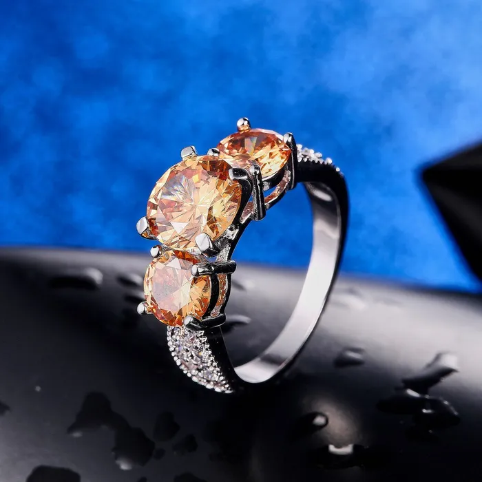sparklingselections Rings Elegant Cubic Zirconia Female Engagement Wedding Ring