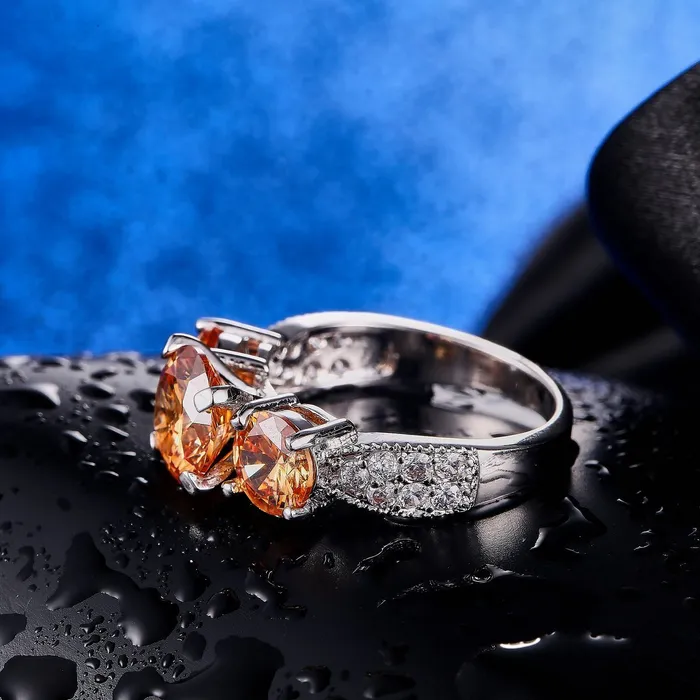 sparklingselections Rings Elegant Cubic Zirconia Female Engagement Wedding Ring