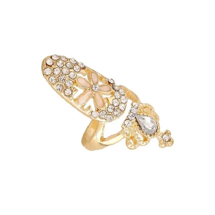 sparklingselections Rings New Fashion Flower Crystal Charm Crown Ring