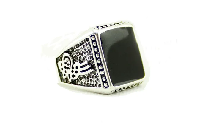 sparklingselections Vintage Jewelry Square Black Stone Ring For Men Rings