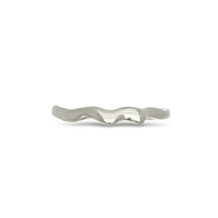 Squiggly band in Sterling Silver Emily Amey Jewelry Rings