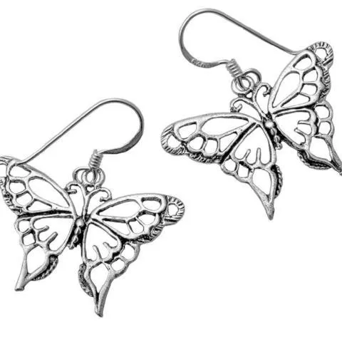 Sterling Silver Butterfly Dangle Drop Earrings For Women sparklingselections Earrings Sterling Silver Butterfly Dangle Drop Earrings For Women sparklingselections Earrings