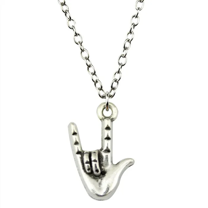 Unisex New Romantic Gesture Pendant Necklace sparklingselections Necklaces